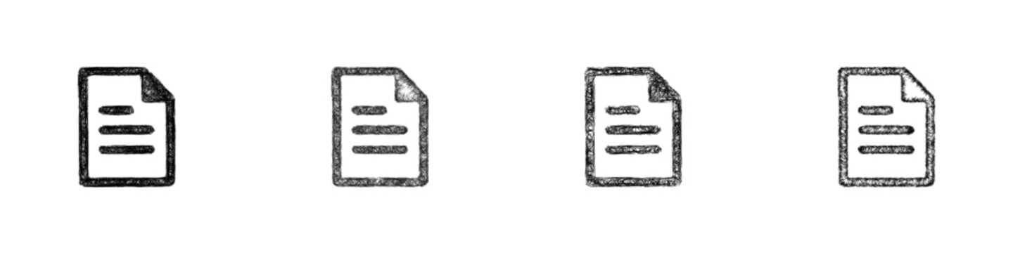 Sketch document icon design set
