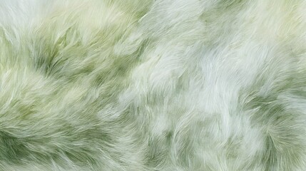 Obraz premium Soft sage green faux fur illustration evokes gentle light and luxurious tactile textures perfect for calming designs