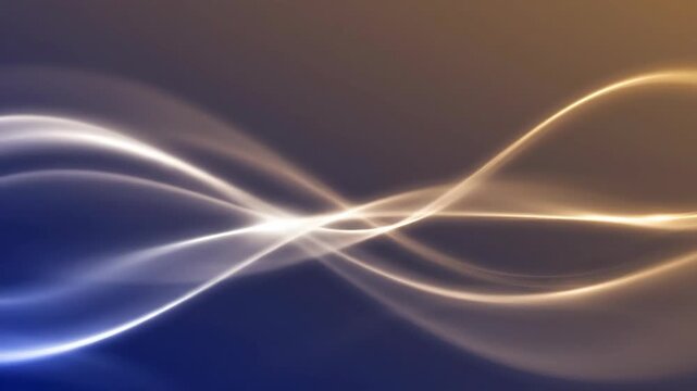 Abstract wavy lines in gradient blue and orange tones flowing smoothly across the image
