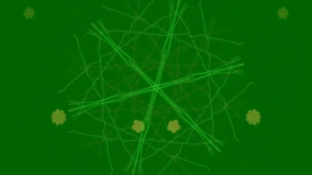 Network Visualization with Green Background and Nodes.