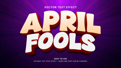 april fools editable text effect 3d text