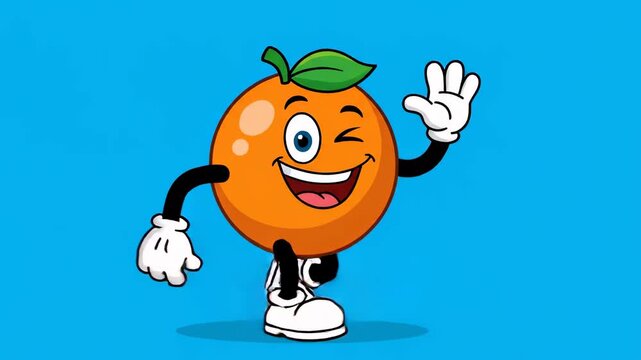 Dynamic Cartoon Character Elements featuring an orange mascot with various expressive faces, hands, and legs, perfect for animation projects and children's media.