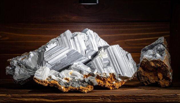 Exquisite greyish-white lithium mineral rocks displaying intricate cleavage planes and natural formations