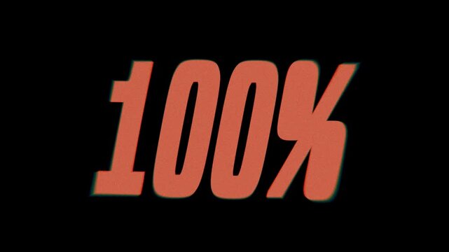 countdown percentage timer loading animation, on black background, content creator, game streaming animation