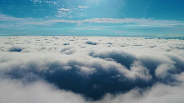 Scenic view of beyond the horizon over sky in a clear blue sky