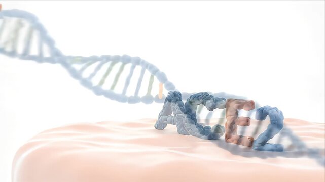 3D CGI Rendering of a Virus Particle Engaging with ACE2 Receptor Proteins on a Cell Surface Illustrating Viral Entry Mechanism for Medical Education