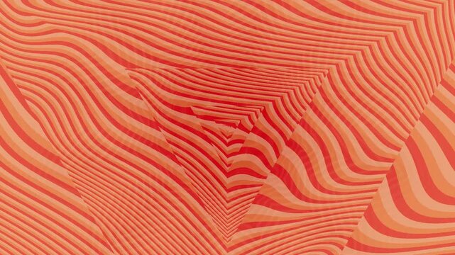 Red Wavy Lines Pattern Background Animation.