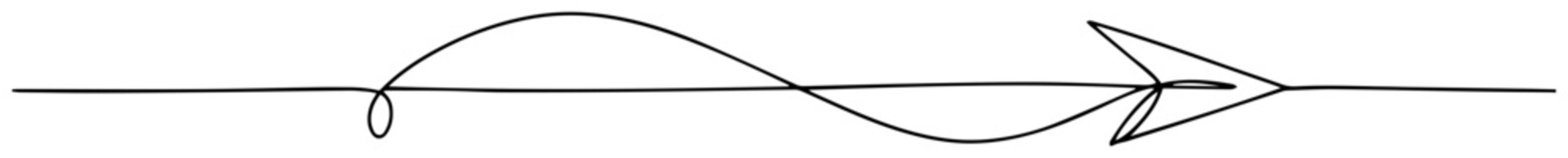 arrow line drawing with swoosh trail