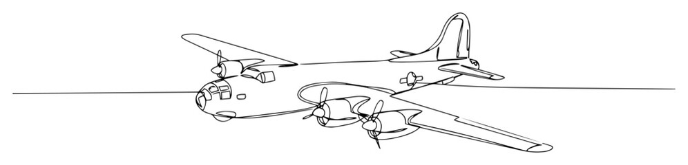 military cargo aircraft line drawing © Wieslaw