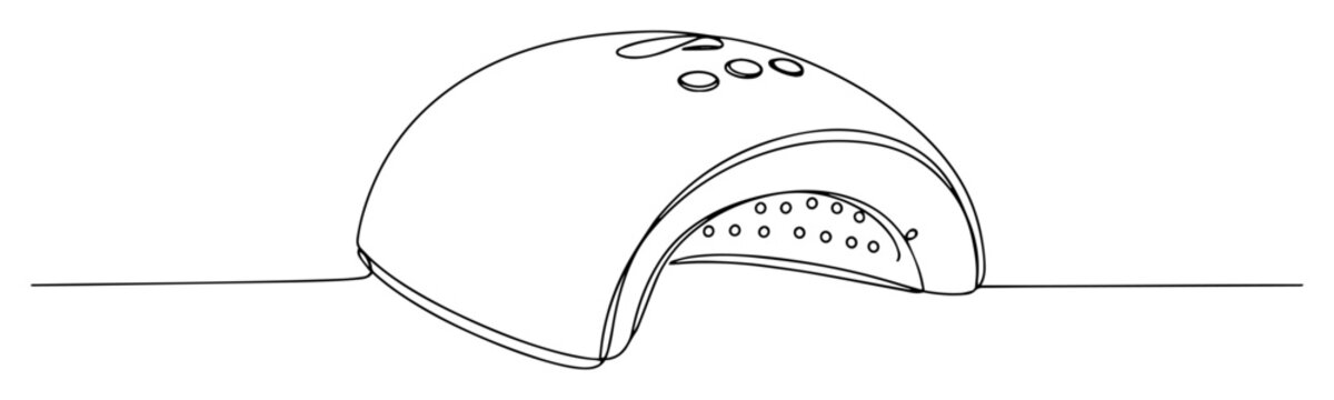 uv nail lamp line drawing
