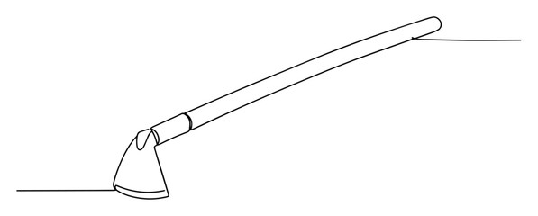 Fototapeta premium garden hoe tool line illustration