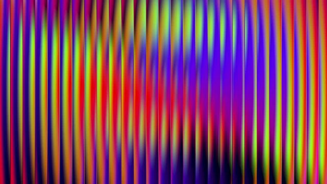 Abstract vibrant rainbow wave pattern, saturated neon colors with ribbed distortion, glowing gradient motion, glossy futuristic texture, dynamic energy flow, colorful tech background