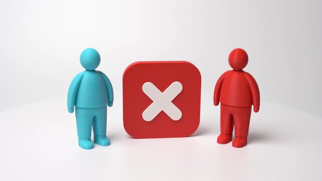 No compromise was found. Both sides refuse to reach an agreement. Refusal of contract. Negotiation failure and stalled dialogue. Conflict resolution guides and business dispute