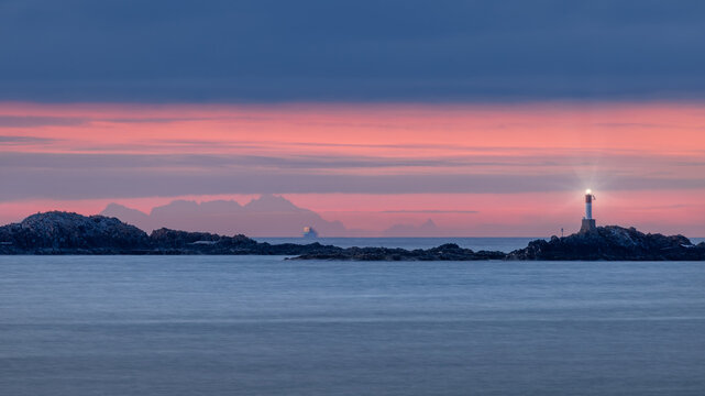 Pastel morning view of West coast of Canada