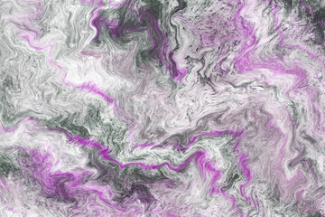 Obraz premium Swirling patterns of blush, grey, and black marble ink textures, that combination colors create a beautiful abstract background, bright teal green color