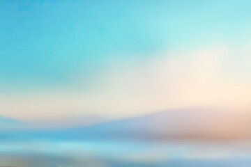 Fototapeta premium Abstract Blurred Ocean Horizon with Soft Gradient Sky.