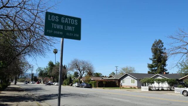 Los Gatos California Public Welcome Sign