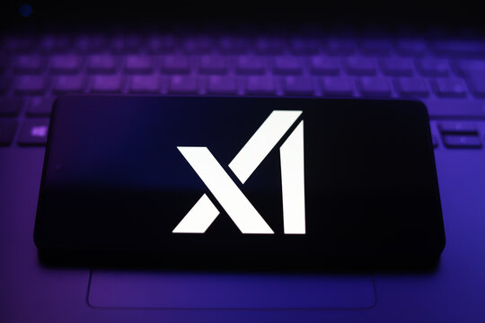 The xAI logo appears on a smartphone screen in this photo illustration in Ontario, Canada, on March 16, 2026