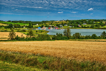 Rural fields and coastline in Prince Edward Island, Canada © Robert