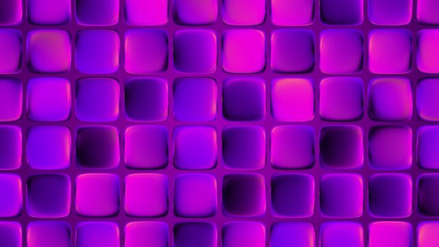 Shiny metallic gradient pattern motion background. Vibrant pink chrome effect tiles ideal as a party or disco background. Full HD looping animation.