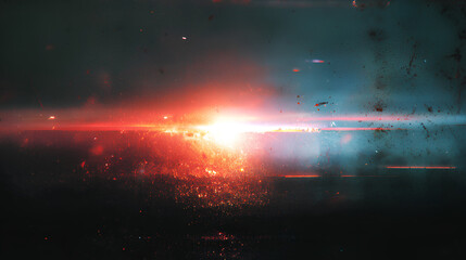 Fototapeta premium light leak overlay effect with scratch dust and motion blur orange light leaks,retro noisy film texture light leak flare on black background,abstract background with ray,grunge film strip background