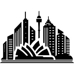 Obraz premium Sydney Skyline Icon Vector