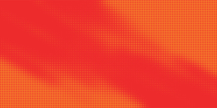Dotted halftone gradient texture. Fading polka dot background. Repeating dot gradient pattern background. Fading orange pop art comic overlay background. Halftone raster effect wallpaper. Vector
