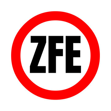ZFE Low emission zone sign in France