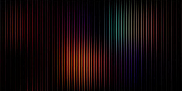 Abstract dark background with red vertical speed lines, glowing neon stripes gradient on black, futuristic technology pattern for gaming, automotive, and cinematic posters.