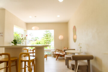 Blurred background cafe coffee shop restaurant in shopping mall with light bokeh business event retail store. Banner Blurred background cafe coffee shop restaurant in shopping mall with light bokeh