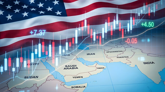 american flag with binary code