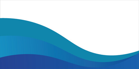 Naklejka premium Elegant abstract background with blue wave flow shape on a light background.