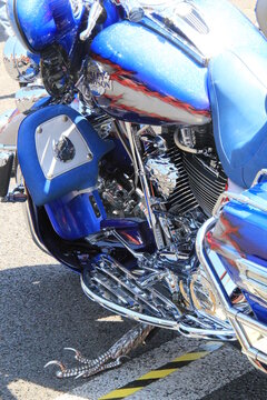 Detalle de Harley Davidson tuneada.
