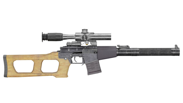 Vss vintores design with scope for special operations use