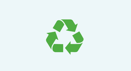 Obraz premium Green Recycling Symbol Icon Logo Emblem.