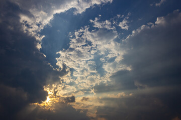 Obraz premium beautiful sky and clouds at sunser