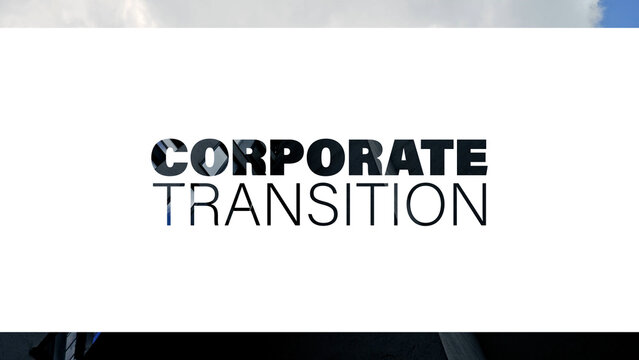 Corporate Transitions | Smooth Video Split with Editable Motion Text