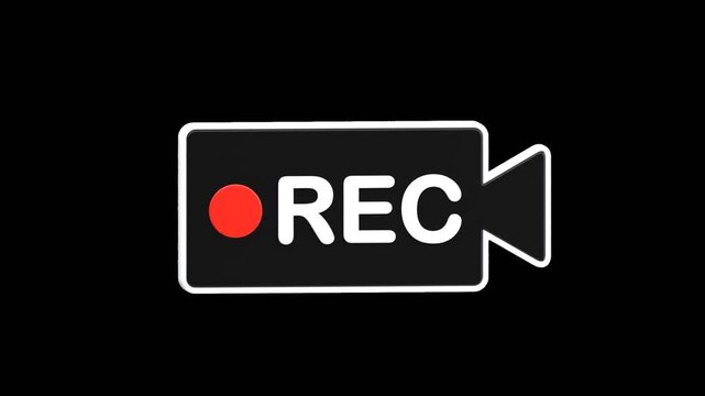 3D Record Button | Alpha Channel