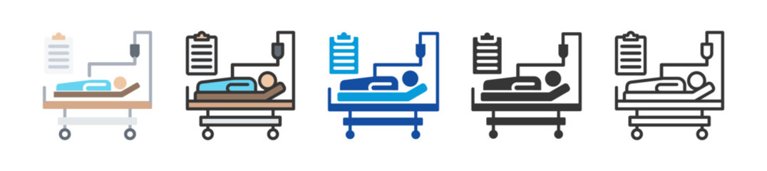 Obraz premium secondary care icon set multi style various collection