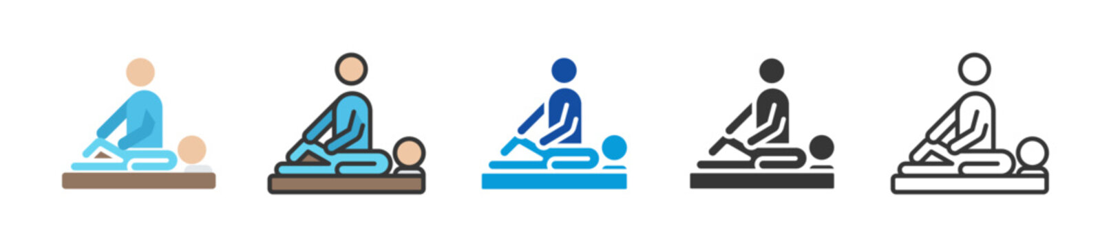 physical therapy icon set multi style various collection