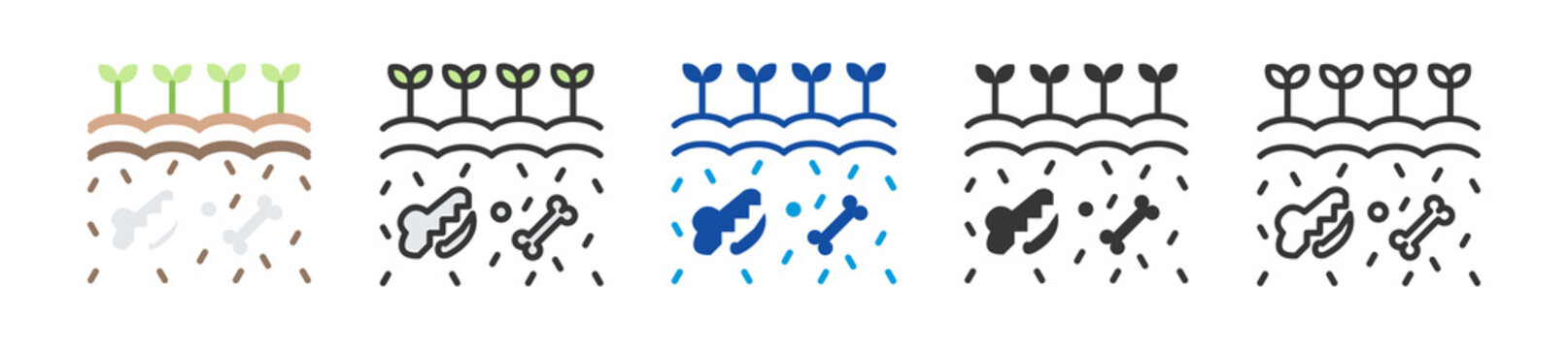 extinction icon set multi style various collection