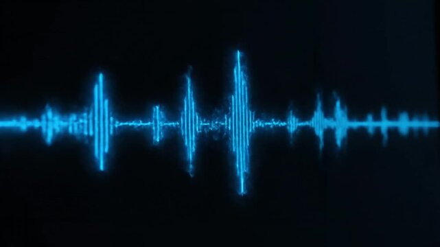 Sound wave pattern on screen.