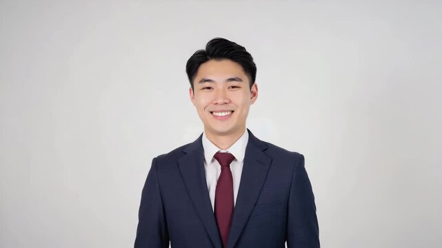  Professional maintains steady gaze while minimal natural movements and subtle smile emerges