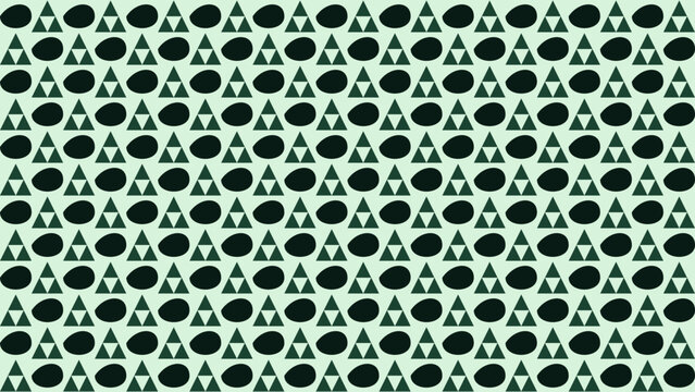 Seamless Pattern Of Triforce And Ocarina Symbols On Mint Green Background vector background