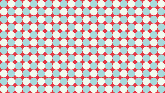 Seamless Retro Polka Dot Pattern on Red Background vector background