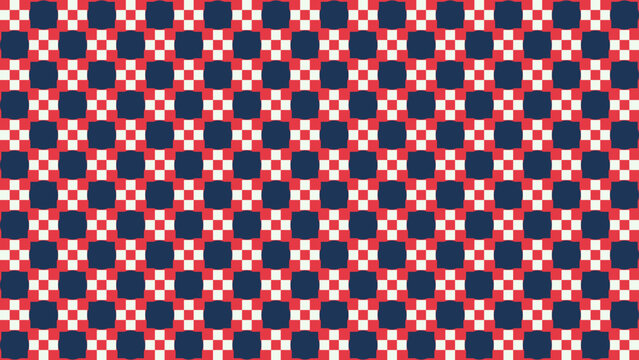 Abstract Red White and Blue Checked Pattern Background vector background
