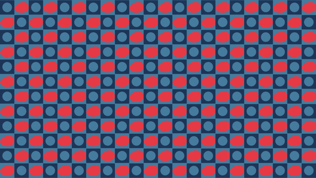 Seamless Geometric Pattern of Squares and Circles vector background