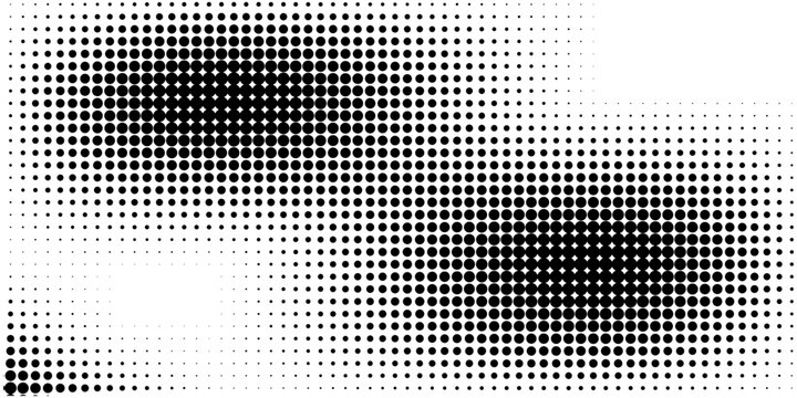 fun beautiful black and white shadow halftones retro pop art funky urban colorful comic book. Dotted halftone gradient texture. Vanishing polka dot background. Repeating dots gradation pattern backgro