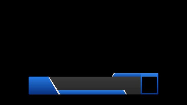 Blue lower third corporate animation with accessibility for broadcast media template