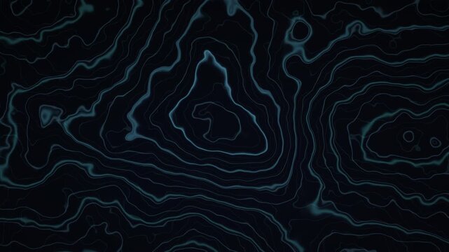 Swirling lines and circular patterns move across a dark abstract background